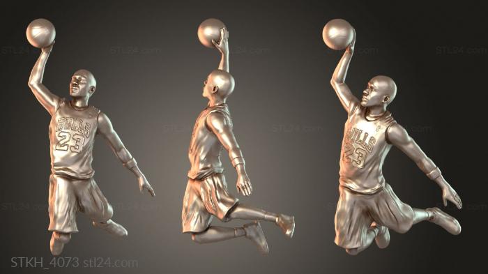 Figurines of people (Michael Jordan Dunk Duplicate 2, STKH_4073) 3D models for cnc