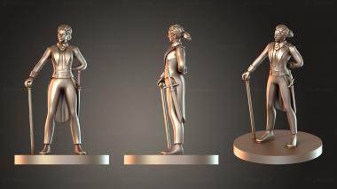 Figurines of people Monk Human Female Butler 3d model