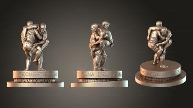 Figurines of people Monumento Lucha Canaria Tegueste 3d model