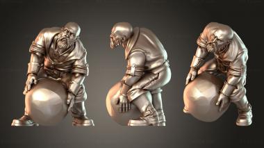 Figurines of people Mortar Crew Male 3d model