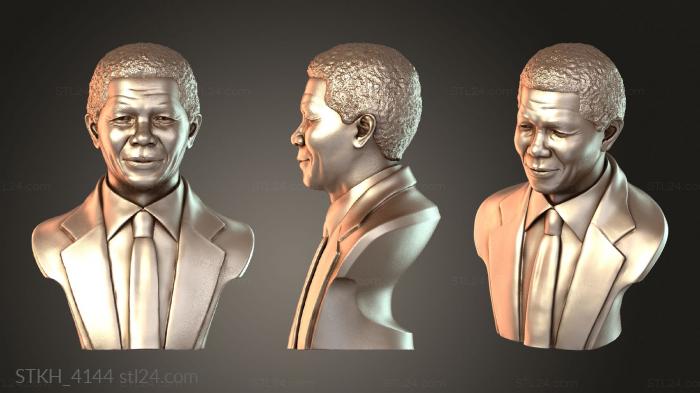 Figurines of people (Nelson Mandela, STKH_4144) 3D models for cnc