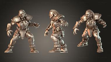 Figurines of people Panther Line 3d model