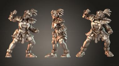 Figurines of people Panther Line Duplicate 3d model