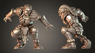 Figurines of people Panther Line Duplicate 2 3d model