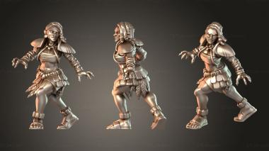 Figurines of people Panther Line Fierce 3d model