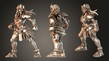 Figurines of people Panther Line Youth 3d model