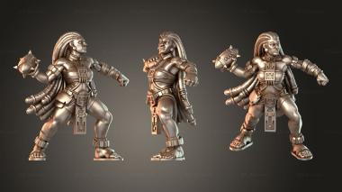 Figurines of people Panther Thrower 3d model