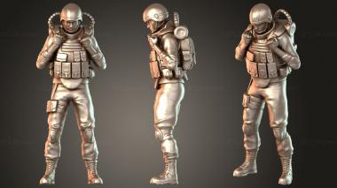 Figurines of people Para Quedista Bust 3d model