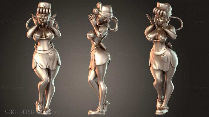 Figurines of people (Poki Grills Joyful, STKH_4188) 3D models for cnc