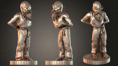 Figurines of people Roshi Master (with Glasses FX) 3d model
