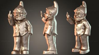 Figurines of people Rude Gnome – Max Flat Fingers 3d model