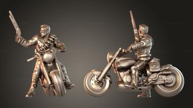 Figurines of people Sayonara Baby Hero Cyborg Exterminator in Motorcycle 3d model
