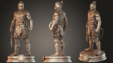 Figurines of people Scorpion Busto with Tattoo 3d model