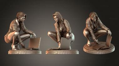 Figurines of people Secretary 3d model