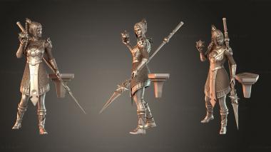 Figurines of people Shadow Heart Bust Stand 3d model