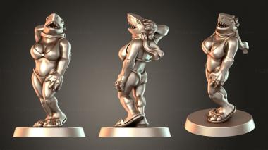 Figurines of people Shark Woman 3d model