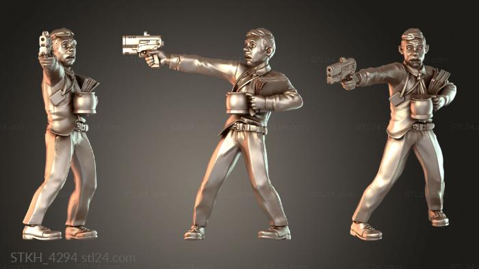 Figurines of people (Sheldon the Intern, STKH_4294) 3D models for cnc