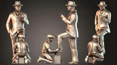 Figurines of people Shoe Shine 3d model