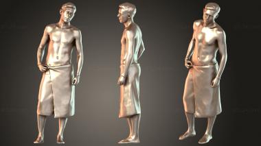 Figurines of people Some Man Wrapped in White Towel 3d model
