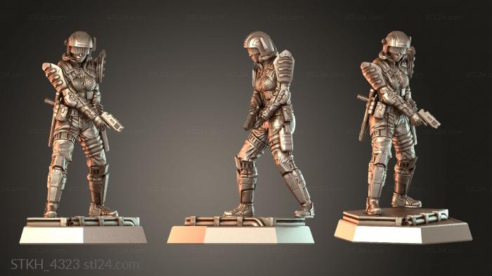 Figurines of people (Speed Buster Female, STKH_4323) 3D models for cnc
