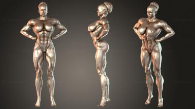 Figurines of people Strong 3d model