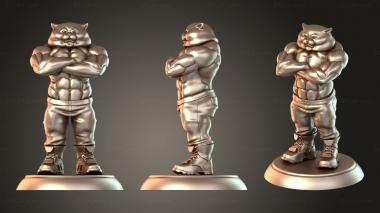 Figurines of people Strong Cat 3d model