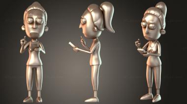 Figurines of people Summer Lively 3d model