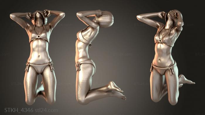 Figurines of people (Sunbathing Bikini, STKH_4346) 3D models for cnc
