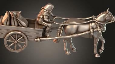 Figurines of people Villager – Wagon Driver 3d model