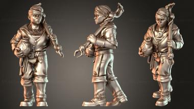 Figurines of people Volley Gun Crew Female 3d model