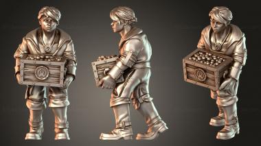 Figurines of people Volley Gun Crew Female Outfitted 3d model