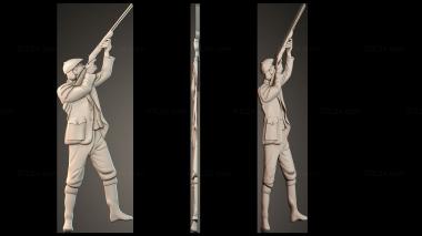 Figurines of people Hunter - man 3d model