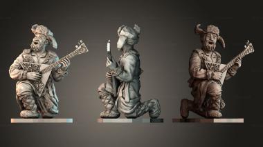 Figurines of people Men Balalaishnik 3d model