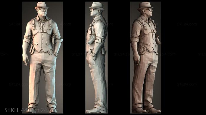 Figurines of people (Man agent, STKH_4485) 3D models for cnc