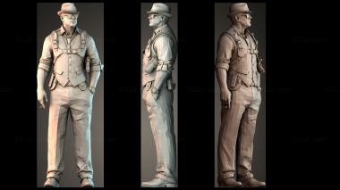 Figurines of people Man agent 3d model