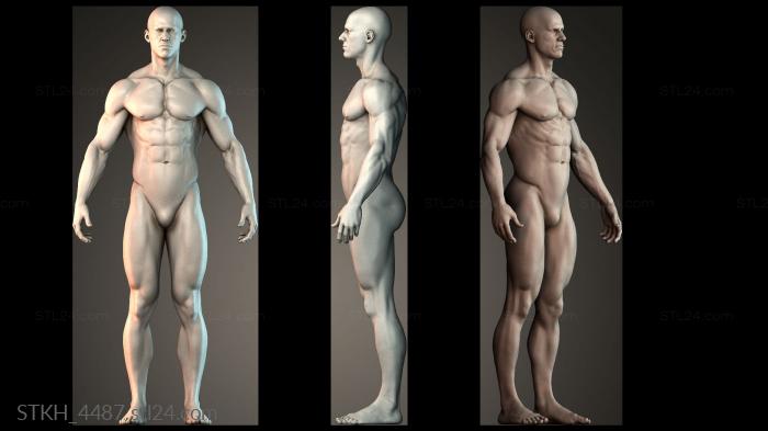 Figurines of people (Muscular man, STKH_4487) 3D models for cnc