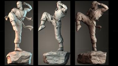 Figurines of people Kung fu monk 3d model