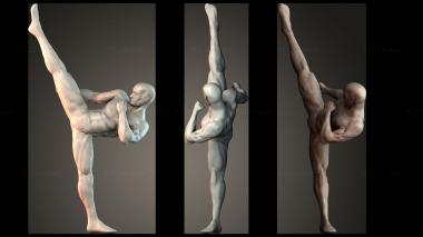Figurines of people Karate man 3d model