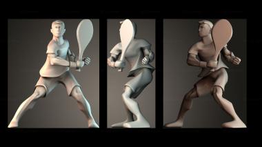 Figurines of people Game Set Match 3d model