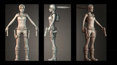 Figurines of people Lara Croft 3d model