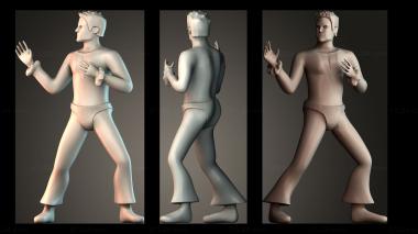 Figurines of people Man practicing martial arts 3d model