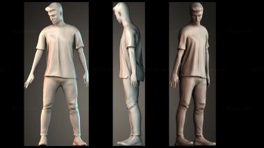 Figurines of people Male 3d model