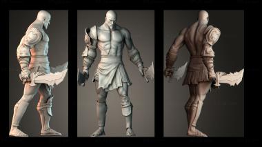 Figurines of people God of War - Kratos Meets Zeus in Hell 3d model