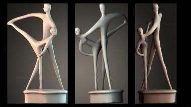 Figurines of people Ballerina in Warsaw, Poland 3d model