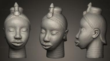 Indian sculptures Ceramic head from Nigeria 3d model