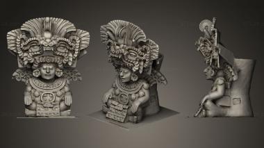 Indian sculptures Lord Eight Earthquake Effigy Vessel on plinth 3d model