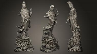 Indian sculptures Guanyin crossing the sea 3d model