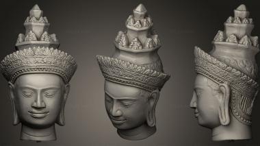 Indian sculptures Khmer Buddha statue 3d model