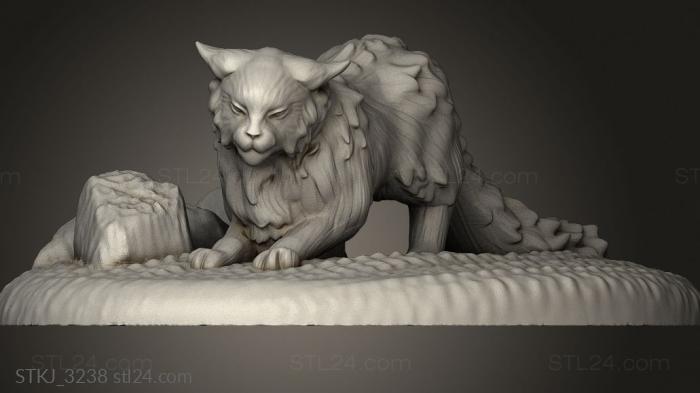 Animal figurines (Cat, STKJ_3238) 3D models for cnc