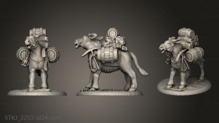 Animal figurines (Mule, STKJ_3253) 3D models for cnc